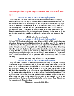Văn mẫu lớp 6 Chân trời sáng tạo bài Đoạn văn ngắn có sử dụng thành ngữ thể hiện cảm nhận về lịch sử đất nước