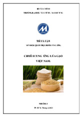 Chuỗi cung ứng lúa gạo Việt Nam Môn Quản trị chuỗi cung ứng | Trường Đại học Tài chính - Marketing