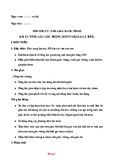 Giáo Án Môn Toán Lớp 7 Kết Nối Tri Thức HK2 Năm 2025-2026