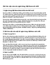 Giờ làm việc của các ngân hàng Việt Nam mới nhất