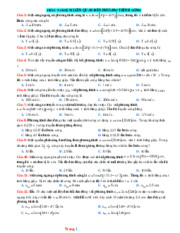 TOP 30 Câu Trắc Nghiệm Liên Quan Đến Phương Trình Sóng Vật Lí 11 (Có Đáp Án)