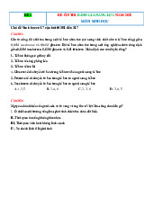 Đề ôn thi đánh giá năng lực 2025 môn Sinh giải chi tiết-Đề 1