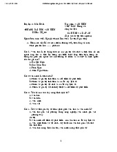 Câu hỏi đề thi trắc nghiệm môn Văn hiến Việt Nam| Trường Đại học Văn Hiến