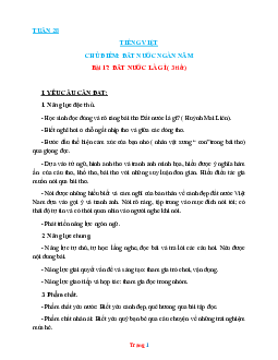 Giáo án Tiếng Việt 3 Kết nối tri thức tuần 28