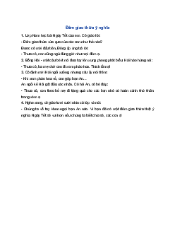 Kể chuyện Đêm giao thừa ý nghĩa | Tiếng việt 1 Chân trời sáng tạo