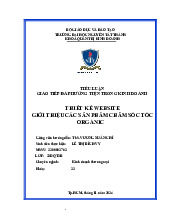 Thiết Kế Website Sản Phẩm Chăm Sóc Tóc | Tiểu luận Giao tiếp đa phương tiện trong kinh doanh