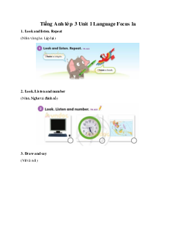Explore Our World 3 Unit 1 My classroom Language Focus 1a