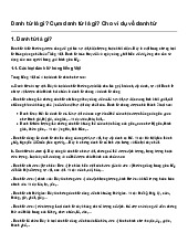 Danh từ là gì? Cụm danh từ là gì? Cho ví dụ về danh từ