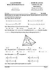 Đề giữa kì 1 Toán 11 năm 2025 – 2026 trường THPT B Trần Hưng Đạo – Ninh Bình