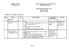 Kế Hoạch Dạy Học Tin 10 Kết Nối Tri Thức Năm Học 2025-2026