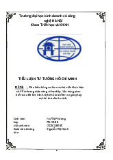 Đúc kết những sai lầm của bạn khi thực hiện chữ Cần trong cuộc sống và học tập môn Tư tưởng Hồ Chí Minh  | Trường Đại học Kinh doanh và Công nghệ Hà Nội