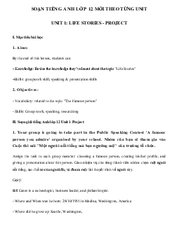 Unit 1 lớp 12 Project