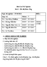 Đề cương môn Hóa học phân tử- Trường Đại học bách khoa - Đại học đà nẵng.