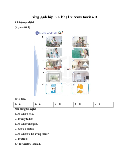 Tiếng Anh lớp 3 Global Success Review 3