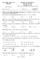 Đề kiểm tra cuối học kì 2 Toán 12 năm 2024 – 2025 sở GD&ĐT Bắc Ninh có đáp án