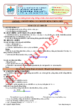 Bài giảng chủ để 1: Chuyển cộng cơ - Chuyển động thẳng đều