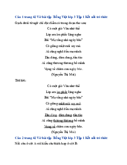 Giải VBT Tiếng Việt lớp 3 Bài 18: Món quà đặc biệt | Kết nối tri thức