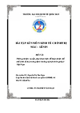 Những nhiệm vụ cần phải thực hiện để hoàn thiện thể chế kinh tế thị trường định hướng xã hội chủ nghĩa ở Việt Nam | Môn Kinh tế chính trị Mác-Lênin - Đại học Kinh Tế Quốc Dân