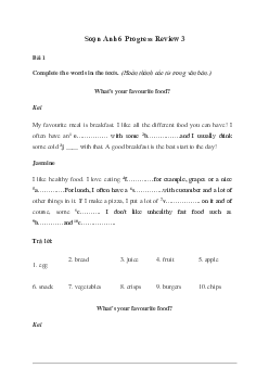 Giải Tiếng Anh 6 Progress Review 3 - Friends Plus