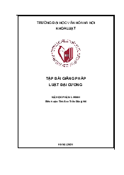 Giáo trình môn Pháp luật đại cương | Trường Đại học Văn hóa Hà Nội