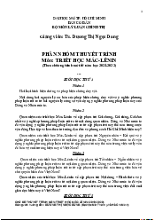 10 chủ đề thuyết trình - Triết học Mác - Lênin | Trường Đại học Mở Thành phố Hồ Chí Minh