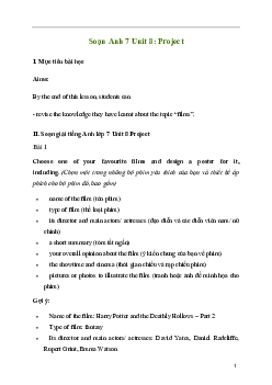 Giải Tiếng Anh 7 Unit 8: Project | Global Success