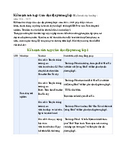 Kế hoạch tích hợp Giáo dục địa phương lớp 1