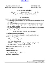 Đề thi môn hoá phân tích học kì 2 năm học 2019-2020 | Đề thi Hoá phân tích | Trường Đại học khoa học Tự nhiên