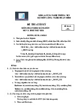ĐỀ(1) THI CUỐI KỲ MÔN : PHẦN MỀM MÃ NGUỒN MỞ VÀ THIẾT KẾ WEB