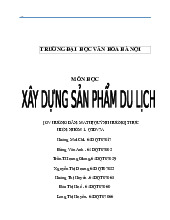 Tài liệu Môn Xây dựng sản phẩm du lịch | Đại học Văn hóa Hà Nội