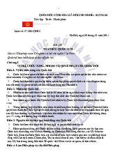 Luật tổ chức quốc hội - Luật Hiến pháp môn Pháp luật đại cương | Trường đại học Mở Hà Nội