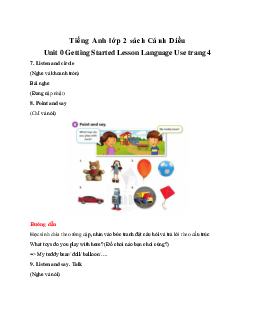 Unit 0 Getting Started Lesson Language Use trang 4 Giải SGK | Tiếng anh 2 Explore our World