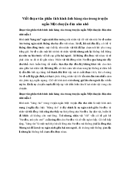 Viết đoạn văn phân tích hình ảnh hàng rào trong truyện ngắn Một chuyện đùa nho nhỏ Ngữ Văn 10 sách Kết Nối Tri Thức