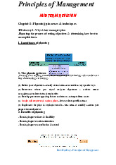 Midterm Revision Notes môn Principles of Management | Trường Đại học Quốc tế, Đại học Quốc gia Thành phố Hồ Chí Minh