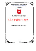 Tài liệu giảng dạy Lập trình Java | Đại học Văn Lang