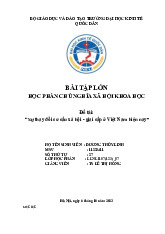 Sự thay đổi cơ cấu xã hội - giai cấp ở Việt Nam hiện nay | Bài tập lớn môn Chủ nghĩa xã hội Neu