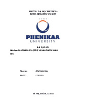 Phương pháp học tập “học tập tự chủ”; vận dụng phương pháp này vào chuyên môn và ngoại ngữ bản thân | Bài tập lớn học phần Phương pháp học tập và nghiên cứu khoa học | Trường Đại học Phenikaa