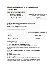 Mẫu công văn thông dụng, đơn giản bản cập nhật mới nhất