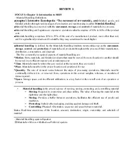 Review 1- midterm year 2020. Super good chap 1 to 5