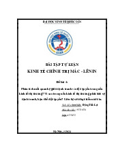 Tiểu luận môn Kinh tế chính trị Mac Lênin  - trường đại học kinh tế Quốc dân.