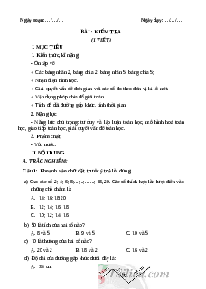 Giáo án Toán 2 sách Chân trời sáng tạo (cả năm) | Tuần 29 | Tiết 1