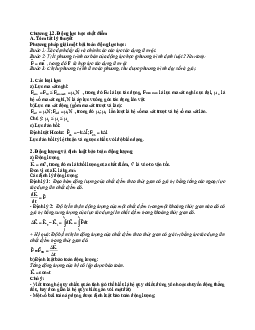 Bài tập môn Vật ký đại cương chương 2: Động lực học chất điểm