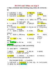 Đề thi cuối khóa sơ cấp 2 - Hàn Quốc Học | Trường Đại học Ngoại ngữ, Đại học Quốc gia Hà Nội