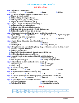 Trắc nghiệm Sử 6 Bài 6: Văn hóa Cổ Đại (có đáp án)