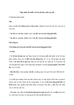 Giải Địa lí 11 Bài 4: Thực hành Tìm hiểu về toàn cầu hóa, khu vực hóa | Chân trời sáng tạo