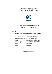 Báo cáo môn kiểm thử phần mềm - Công nghệ thông tin | Trường đại học Điện Lực