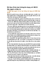 Bài tập về kim loại không tác dụng với HNO3 đặc nguội có đáp án