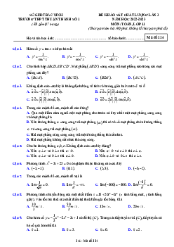 Đề khảo sát lần 3 Toán 11 năm 2022 – 2023 trường THPT Thuận Thành 1 – Bắc Ninh