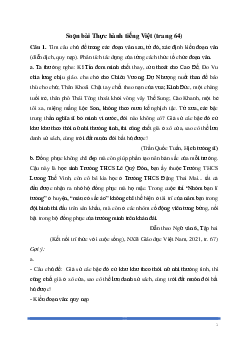 Soạn bài: Thực hành tiếng Việt trang 64 Ngữ Văn 8 | Kết nối tri thức