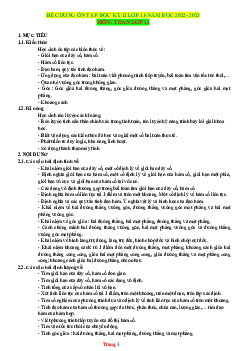 Đề cương ôn tập học kỳ 2 Toán 11 năm học 2022-2023